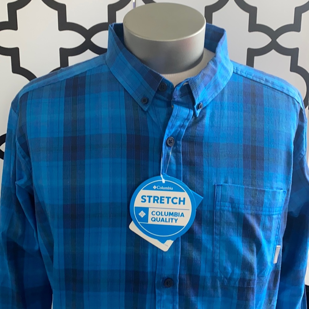 Columbia plaid button down